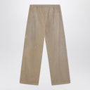 MM6 Maison Margiela Wide beige trousers with brushstrokes