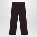 MM6 Maison Margiela Burgundy cotton trousers