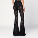 Norma Kamali Black flared lace trousers