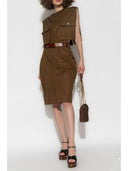 Saint Laurent belted cotton midi dress - Allure Absolue