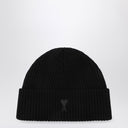 Ami Paris Ami de Coeur black wool hat