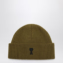 Ami Paris Ami de Coeur bronze wool hat