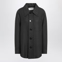 Ami Paris Anthracite grey wool shirt with pockets
