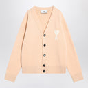 Ami Paris Light beige wool cardigan Ami De Coeur