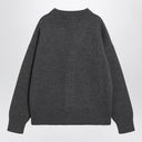 Ami Paris Ami De Coeur heather grey wool cardigan