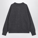 Ami Paris Grey Ami De Coeur cardigan