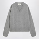 Ami Paris Grey Ami de Coeur sweater in wool and cashmere