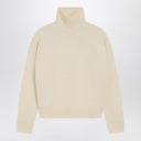 Ami Paris Ivory Ami De Coeur turtleneck sweater