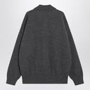 Ami Paris Grey polo-style Ami De Coeur sweater
