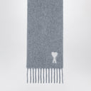 Ami Paris Grey Ami de Coeur scarf