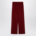 Loulou Studio Burgundy wool palazzo trousers