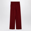Loulou Studio Burgundy wool palazzo trousers