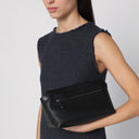 Bolso de mano de cuero negro The Row