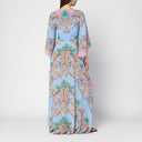 ETRO Long blue dress with Paisley print