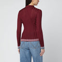 ETRO Ribbed burgundy polo